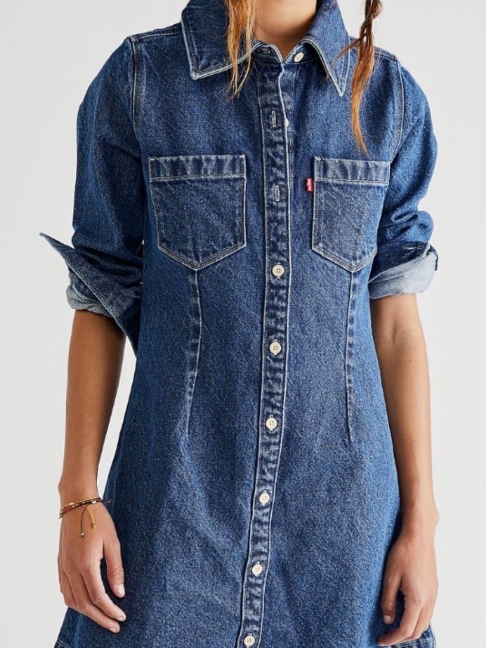 Levi's Dark Blue Denim Button-Front Dress or Jacket